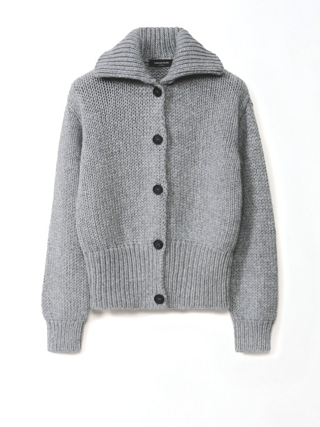 Cardigan grigio con bottoni