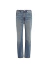 High-waisted straight fit cropped jeans