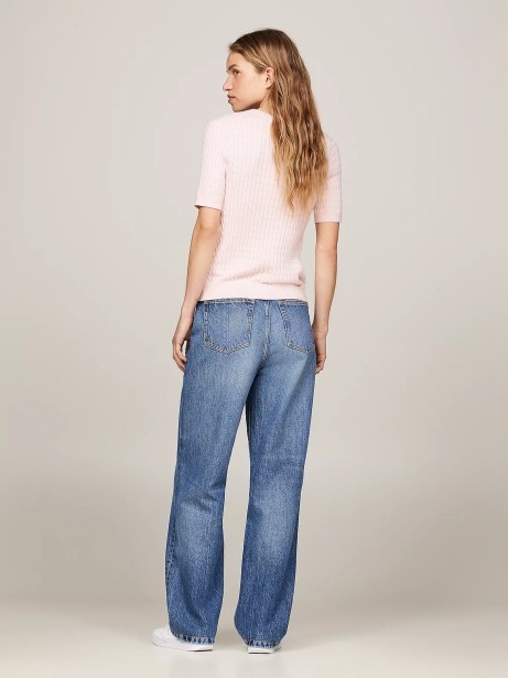 Pullover slim fit a maniche corte