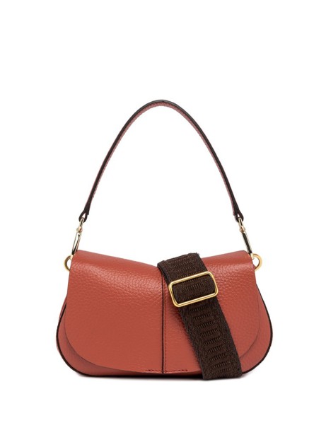 Helena grained leather shoulder bag