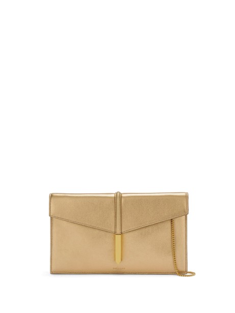 Pochette Tokyo Clutch oro in pelle