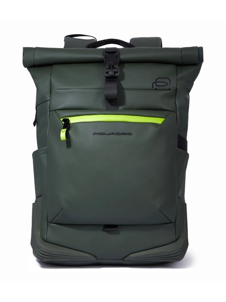 Water-resistant 15.6" roll-top laptop backpack