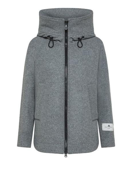 Women's Grey Jacket with Zip and Hood