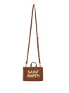 Brown Teddy Phone Bag with Saint Barth Logo Embroidery