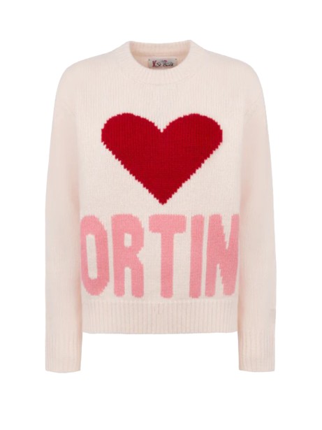 White Jumper with Cortina Print