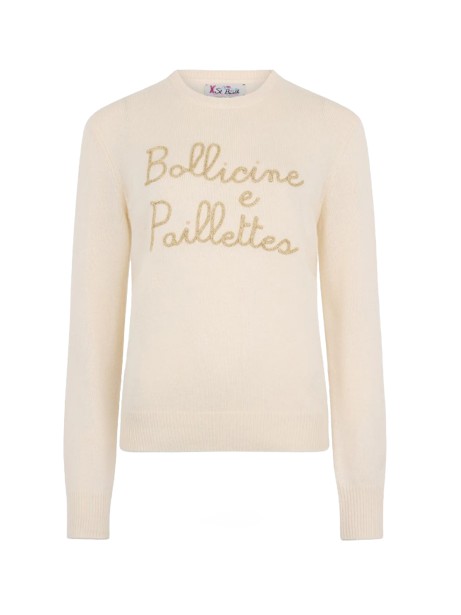 Maglione con ricamo paillettes Bollicine