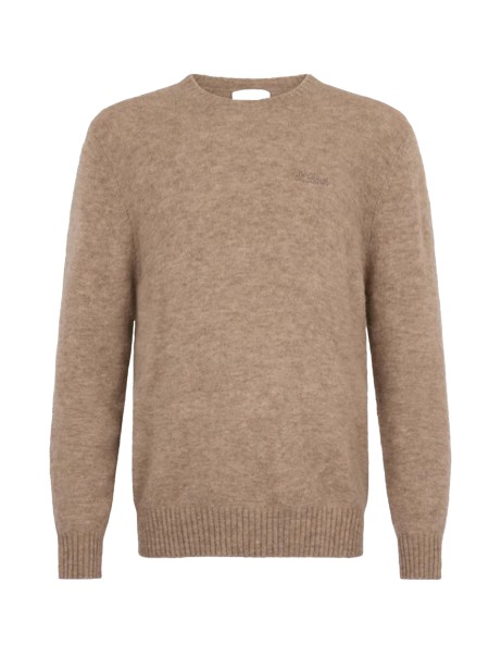 Khaki Stretch Crew Neck Sweater