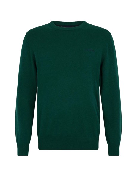 Maglione girocollo elasticizzato verde