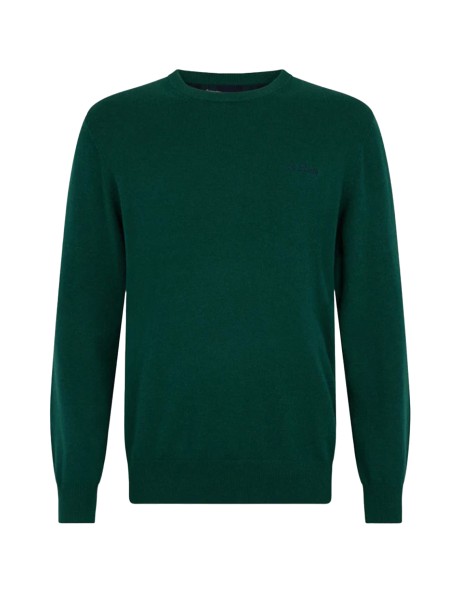 Green Stretch Crewneck Sweater