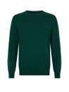 Green Stretch Crewneck Sweater