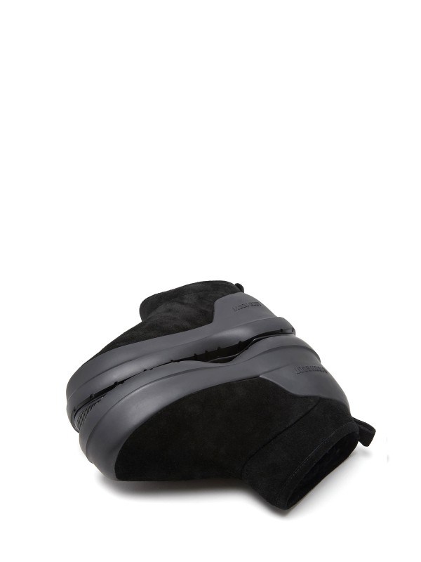 Polacco basso nero in suede