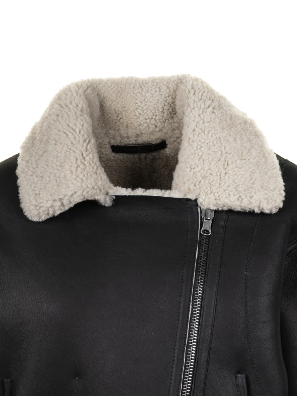 Montone donna in nappa e lana teddy