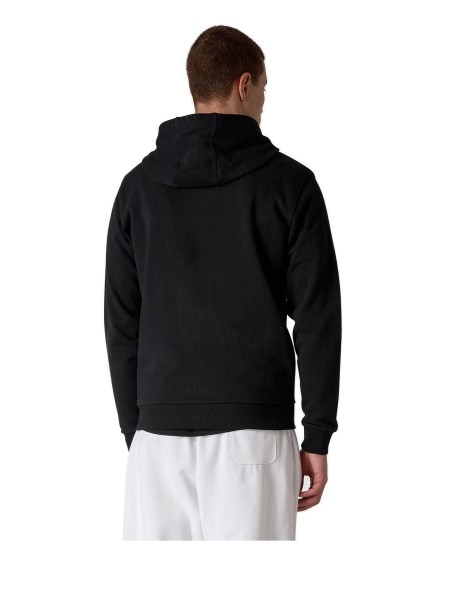Felpa Nera Con Zip