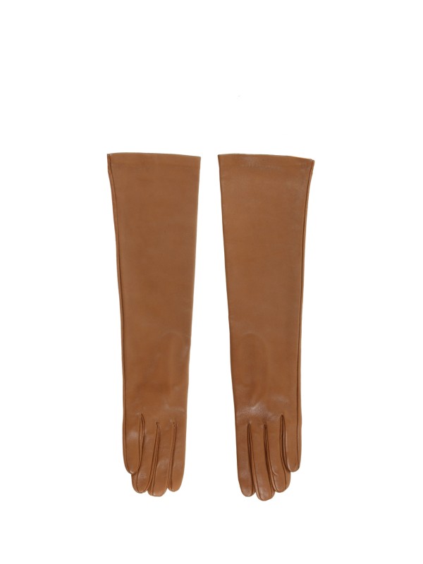 Long nappa leather gloves
