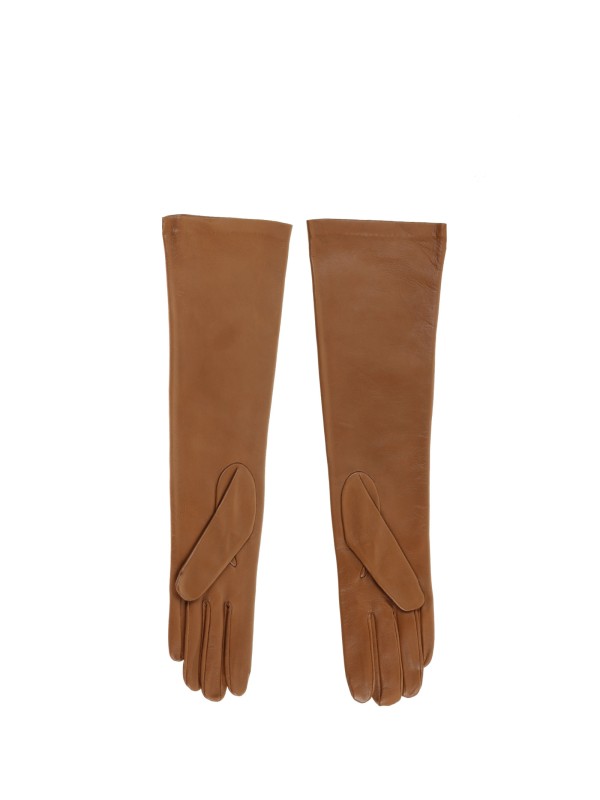 Long nappa leather gloves