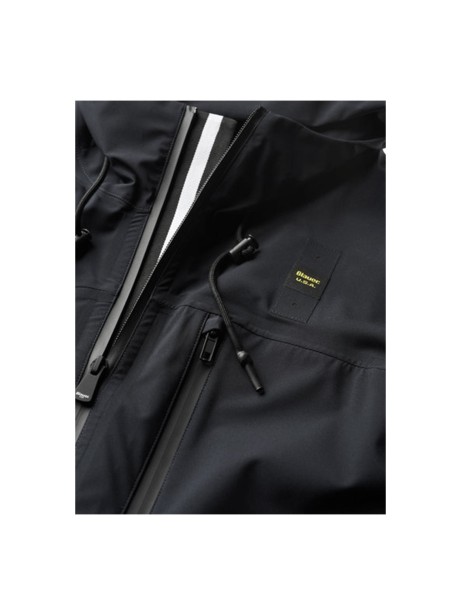 Jacket with contrasting logo