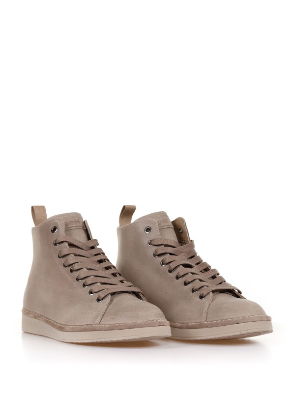 Waxed Suede P01 ankle boots