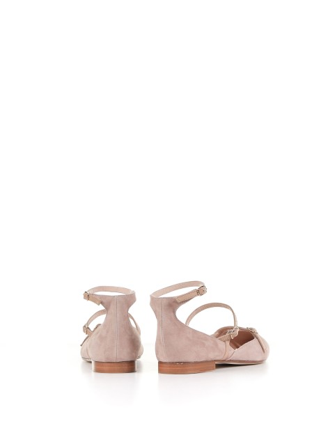 Ballerina in nappa con cinturini