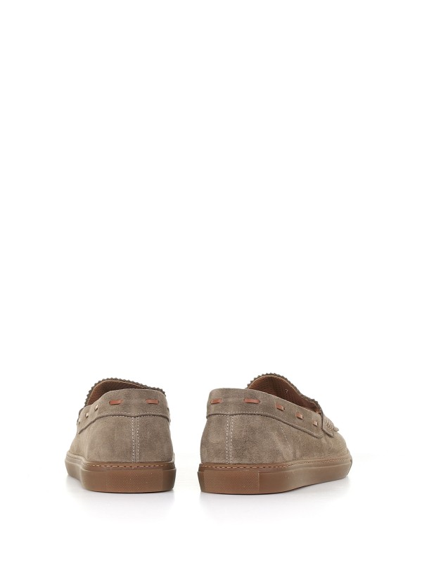 Loafer in dove gray suede
