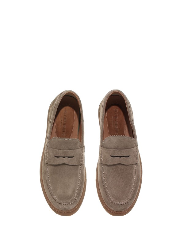 Loafer in dove gray suede
