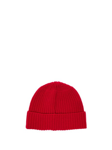 Ribbed beanie with contrast front logo 2