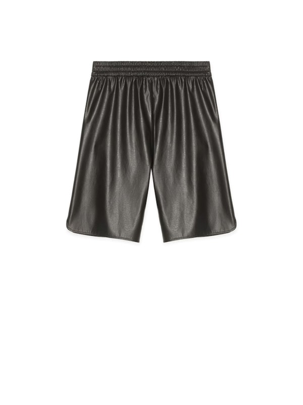 Faux leather shorts