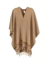 Poncho In Lana Cammello