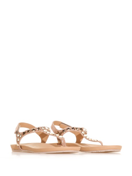 Flip flop sandal with rhinestones