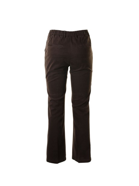 High-waisted brown trousers