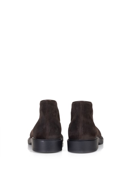 Brown suede ankle boot