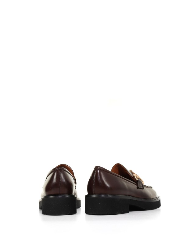 Nappa leather loafer with horsebit