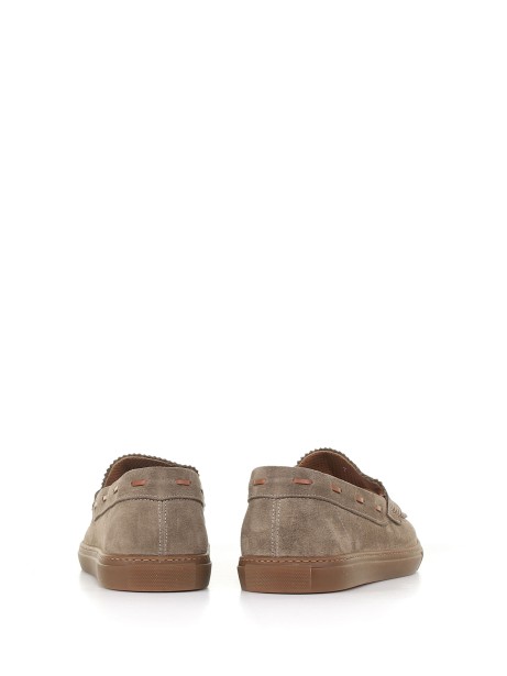 Loafer in dove gray suede
