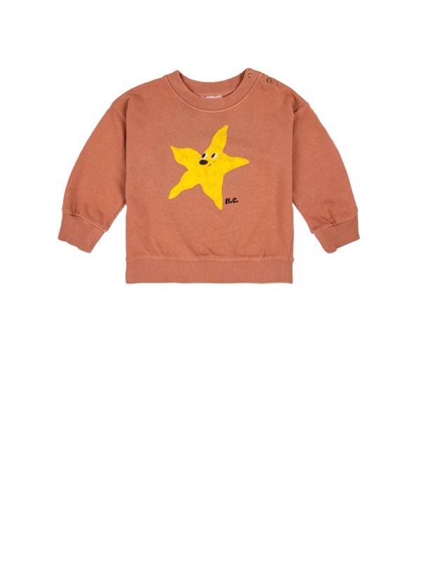 Crewneck sweatshirt with star print