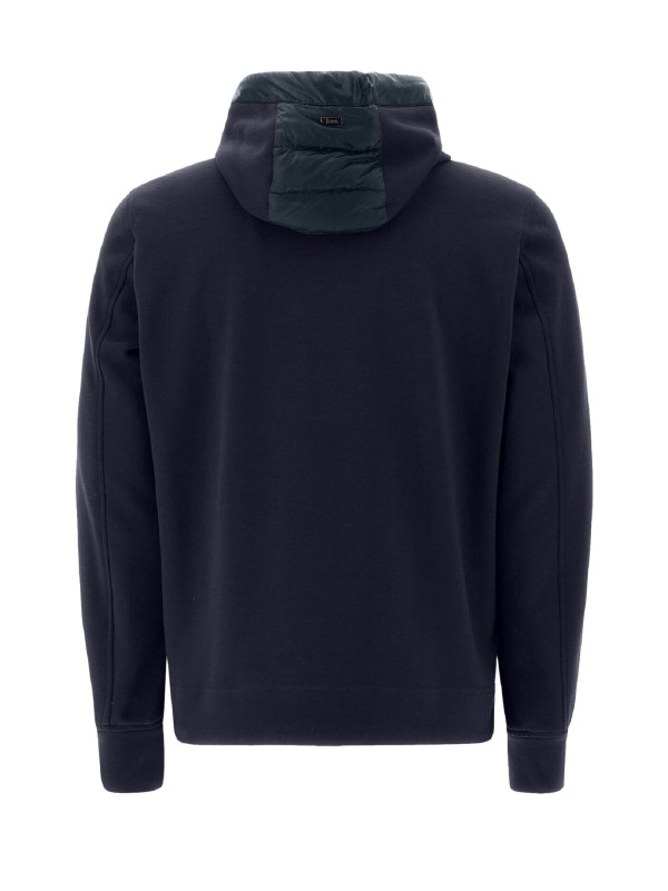 Bomber in nylon e felpa