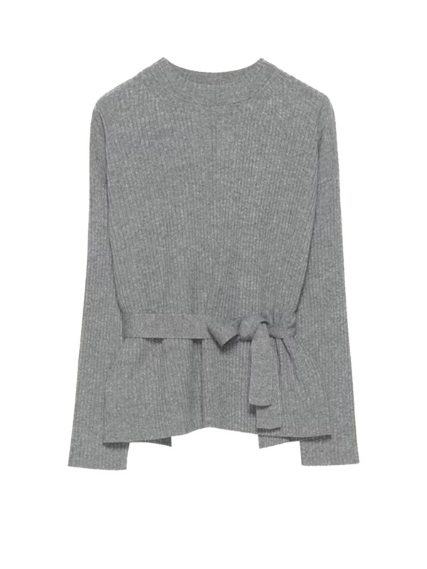 Maglia misto lana con cintura