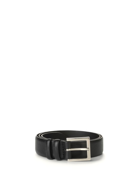 Saffiano leather belt