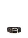 Braided leather belt