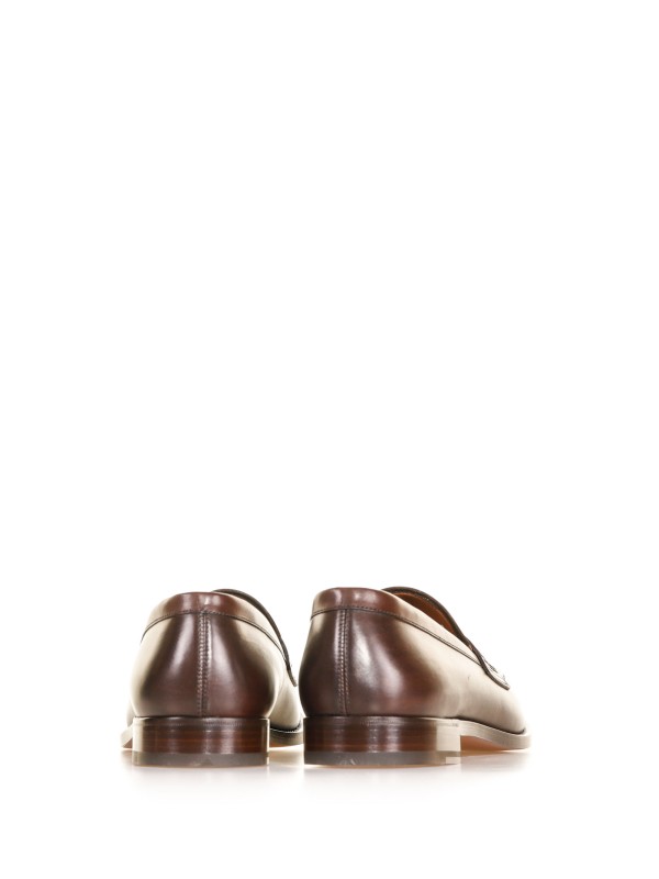 Mocassino in pelle con fascia