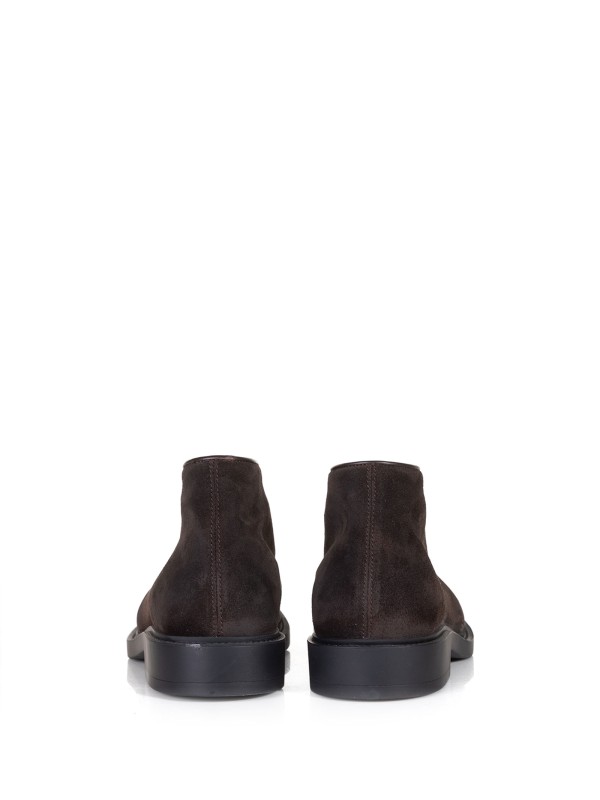 Brown suede ankle boot
