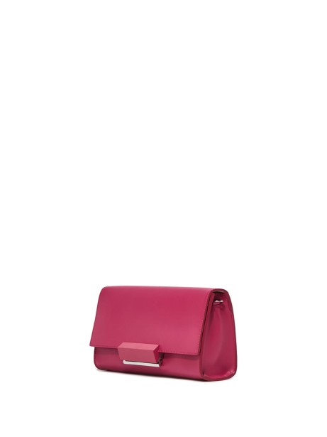 Lily leather clutch with flap