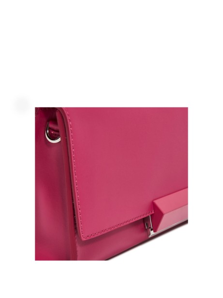 Lily leather clutch with flap