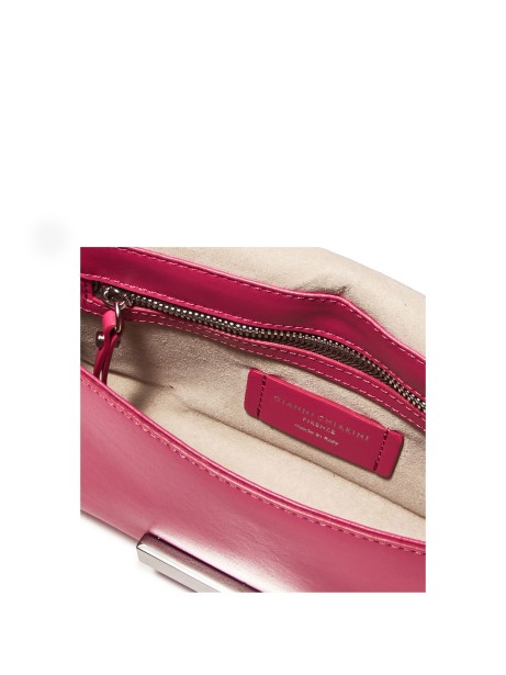 Lily leather clutch with flap