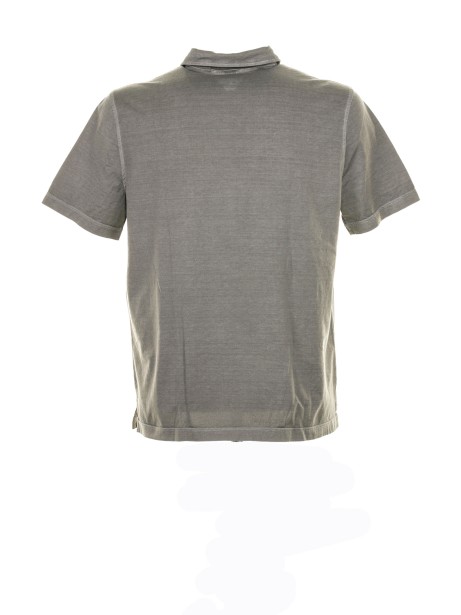 Gray short-sleeved polo shirt