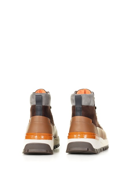 Hiking boots  in suede and leather