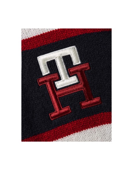 Girocollo monogram a strisce