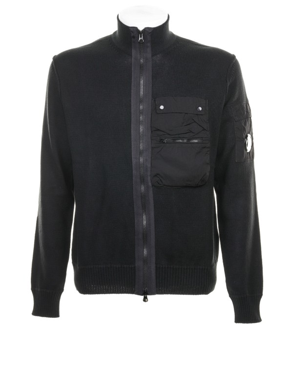 Cotton sweatshirt with front pocket and zip Cotton sweatshirt with front pocket and zip