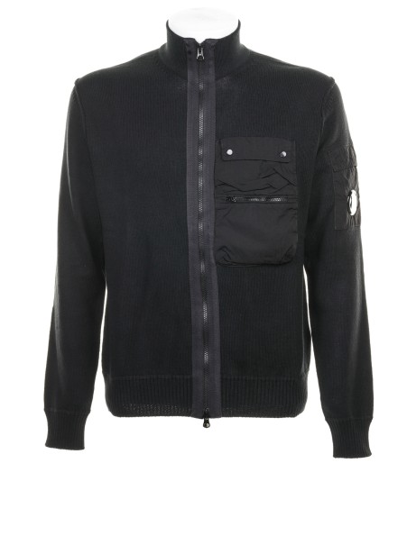 Cotton sweatshirt with front pocket and zip Cotton sweatshirt with front pocket and zip