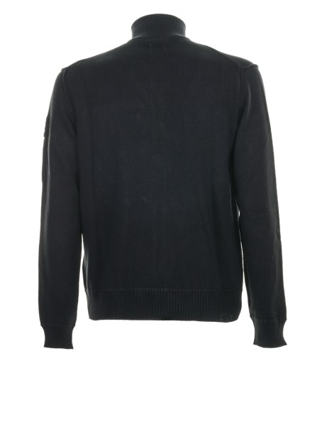 Felpa in cotone con tasca frontale e zip 2