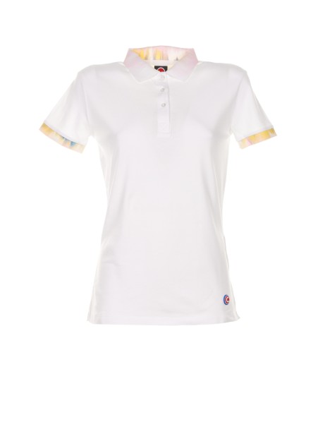 Polo Shirt In White Cotton