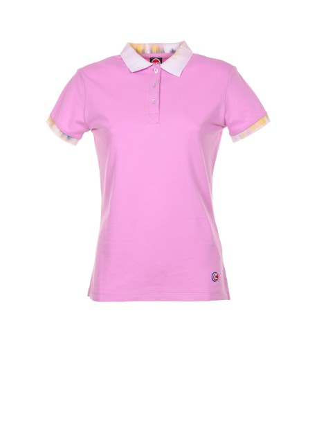 Polo Shirt In Pink Cotton